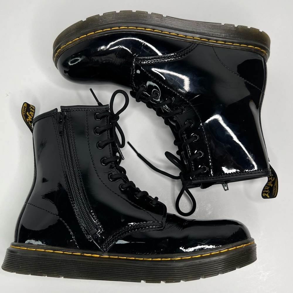 Dr. Martens Zavala Black Patent Boots Women Size 7 - Picture 8 of 16